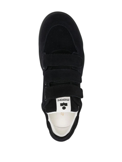 Shop Isabel Marant Black Oney Suede Low-top Sneakers In Nero
