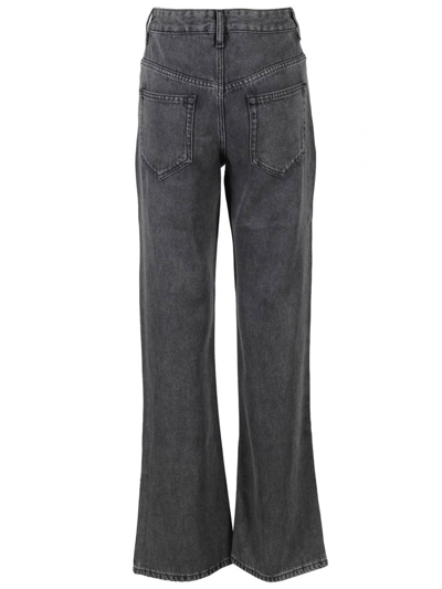 Shop Isabel Marant Étoile Charcoal Gray Straight Jeans In Grigio