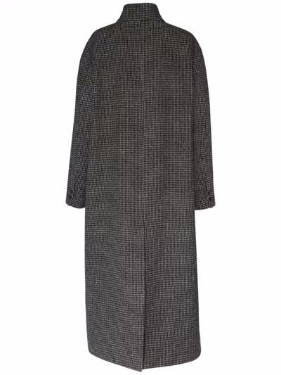 Shop Isabel Marant Étoile Dark Grey Sabine Single-breast Wool Coat In Grigio
