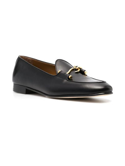 Shop Edhen Milano Black Calf Leather Comporta Loafers In Nero
