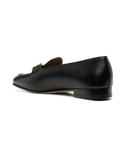 Shop Edhen Milano Black Calf Leather Comporta Loafers In Nero