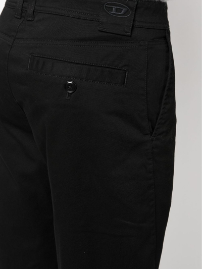 Shop Diesel Black Stretch-cotton P-dean Jeans In Nero
