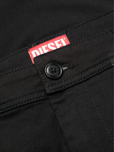 Shop Diesel Black Stretch-cotton P-dean Jeans In Nero