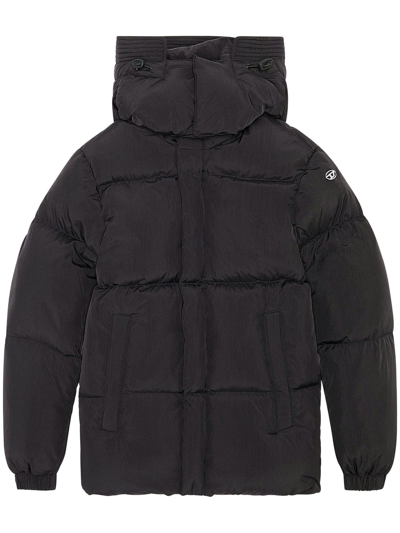 Shop Diesel Black W-rolfys Padded Jacket In Nero