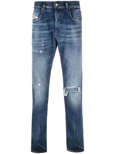 Shop Diesel Indigo Blue 2019 D-strukt Straight-leg Jeans