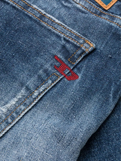 Shop Diesel Indigo Blue 2019 D-strukt Straight-leg Jeans