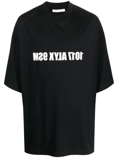 Shop Alyx Black Cotton T-shirt In Nero