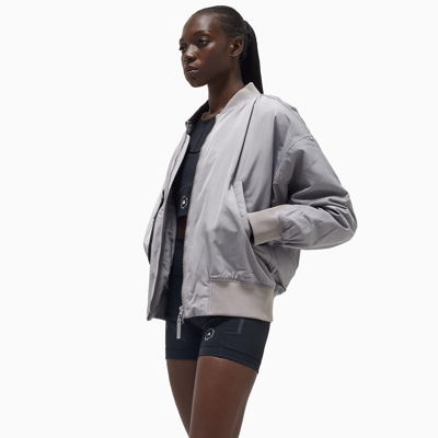 Shop Adidas By Stella Mccartney Adidas Bomber Jacket By Stella Mccartney In Grey