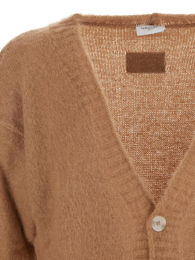 Shop Family First Mohair Cardigan In Beige