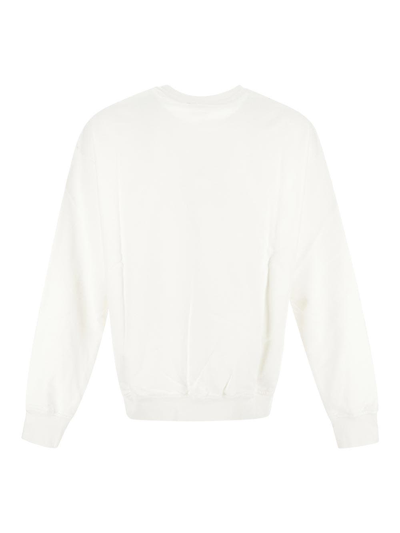 Shop Family First Crewneck Heart Sweatshirt In White