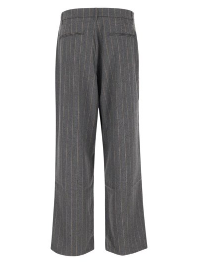 Shop Family First New Tube Classic Trousers In Grey
