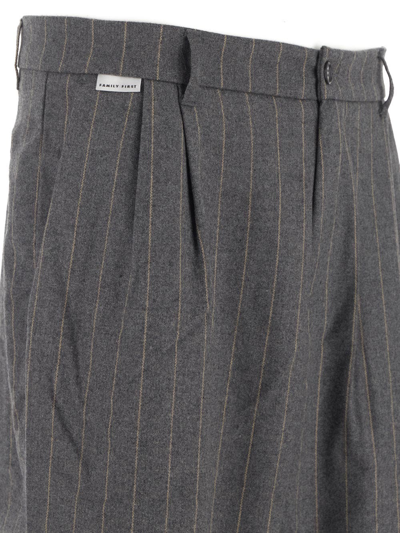 Shop Family First New Tube Classic Trousers In Grey
