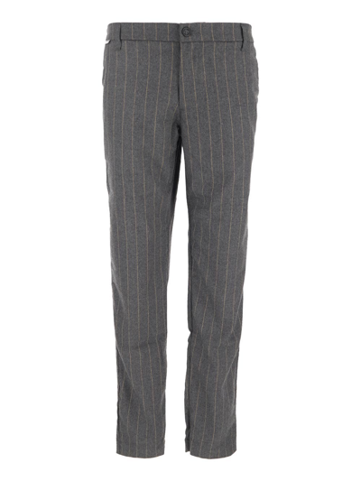 Shop Family First New Slim Classic Trousers In Grey