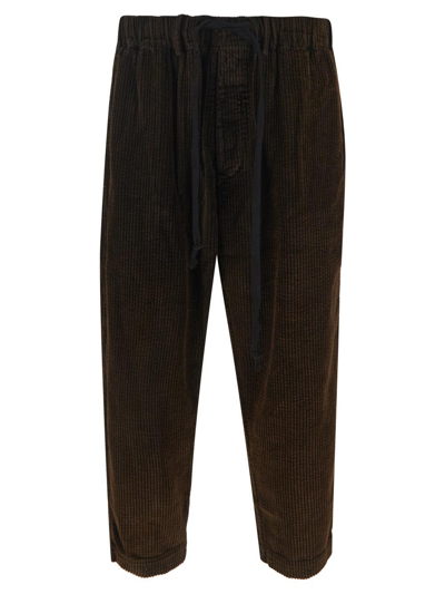 Shop Uma Wang Piero Trousers In Brown