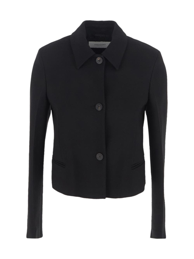 Shop Ferragamo Boxy Fit Blazer In Black
