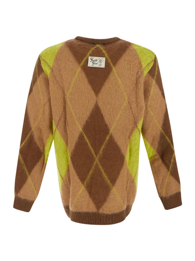 Shop Family First Rombi Crewneck Knitwear In Brown