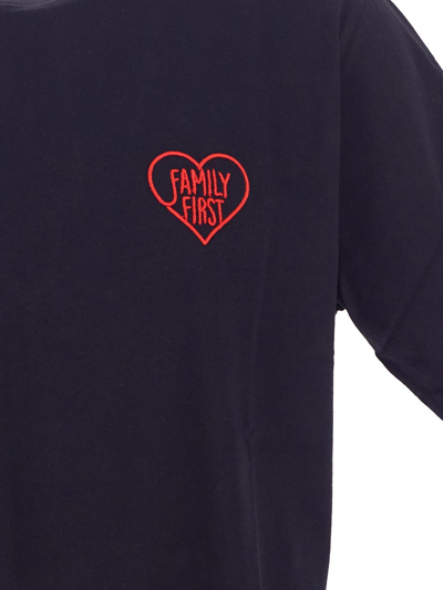 Shop Family First Heart T-shirt In Blue