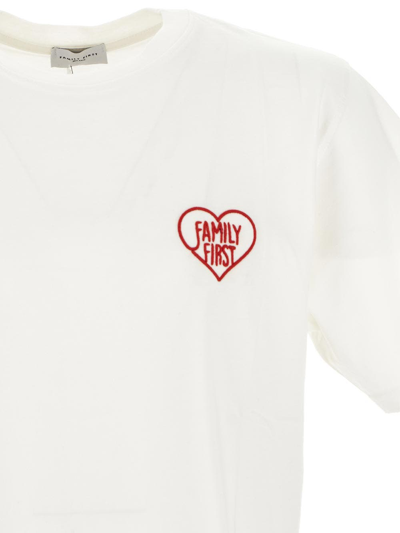 Shop Family First Heart T-shirt In White