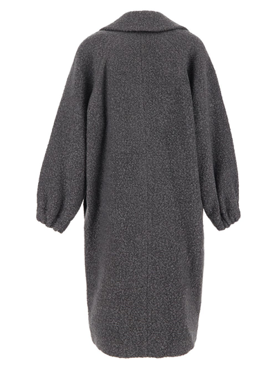 Shop Patou Elliptic Coat In Grey