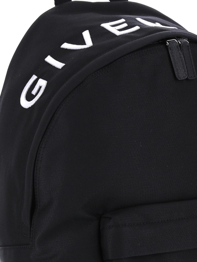 Shop Givenchy Logo Embroidery Backpack In Black