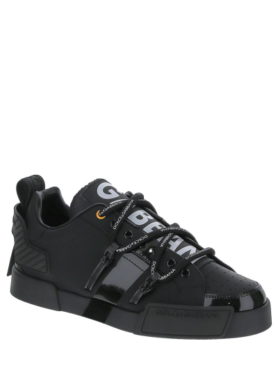 Shop Dolce & Gabbana Portofino Sneakers In Black