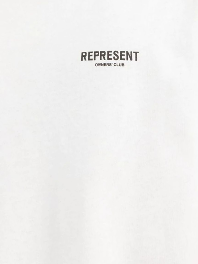 Shop Represent White Cotton Owners Club Cotton T-shirt In Bianco