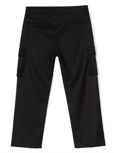 Msgm Cool Wool Cargo In Nero