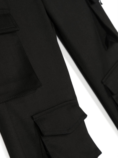 Msgm Cool Wool Cargo In Nero