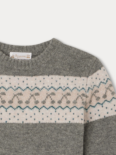 Shop Bonpoint Tinoa Pullover In Grey