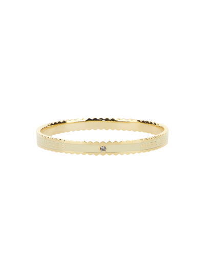 Shop Marc Jacobs The Medallion Bracelet With Logo In Avorio