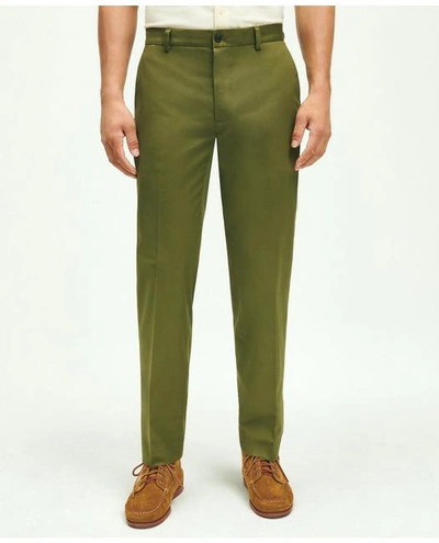 Shop Brooks Brothers Slim Fit Stretch Cotton Advantage Chino Pants | Dark Green | Size 28 32