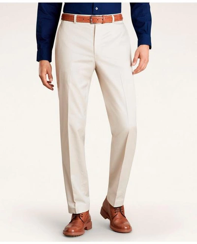 Brooks Brothers Regular Fit Stretch Cotton Advantage Chino Pants In Stone