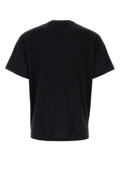 Shop Burberry Man Black Cotton T-shirt