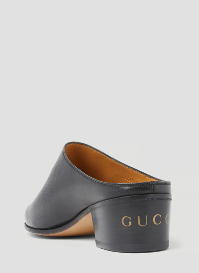Shop Gucci Men Heel Mules In Black
