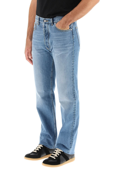 Shop Maison Margiela Five-pocket Straight Jeans Men In Blue