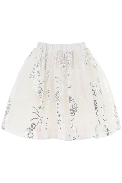 Shop Simone Rocha Embroidered Tutu Skirt Women In White