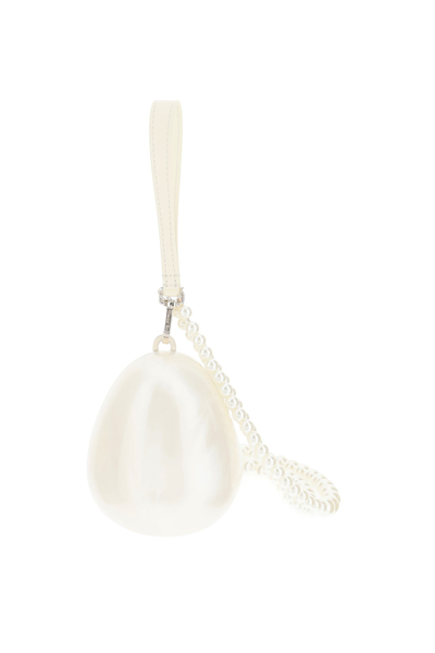 Shop Simone Rocha 'nano Egg' Mini Bag Unisex In White