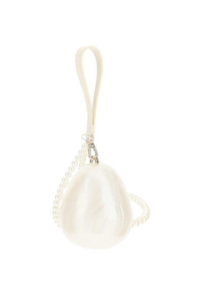 Shop Simone Rocha 'nano Egg' Mini Bag Unisex In White