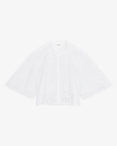 Shop Isabel Marant Étoile Rommy Cotton Shirt In White