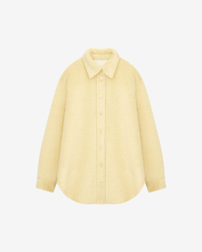 Shop Isabel Marant Celiane Alpaca Jacket In Yellow