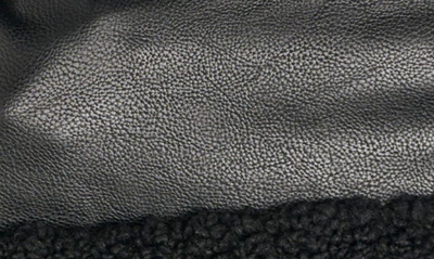 Levi's® High Pile Fleece Asymmetrical Faux Leather Jacket In Black