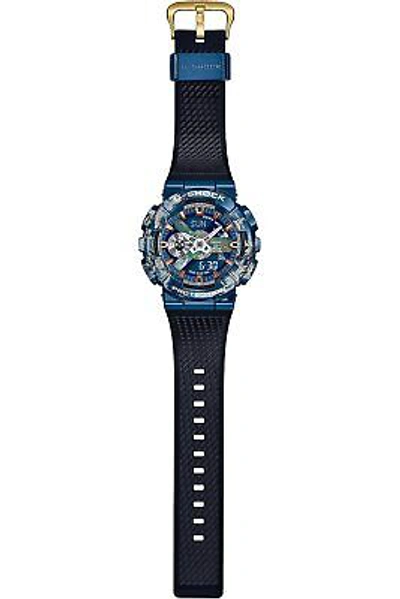 Pre-owned Casio G-shock Gm-110earth-1ajr Planet Earth Inspired Men's Watch Resin Band
