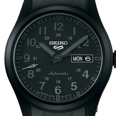 Pre-owned Seiko 5 Sports Field Street Style Sbsa165 Black Men's Watch In Box