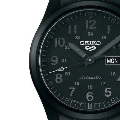 Pre-owned Seiko 5 Sports Field Street Style Sbsa165 Black Men's Watch In Box
