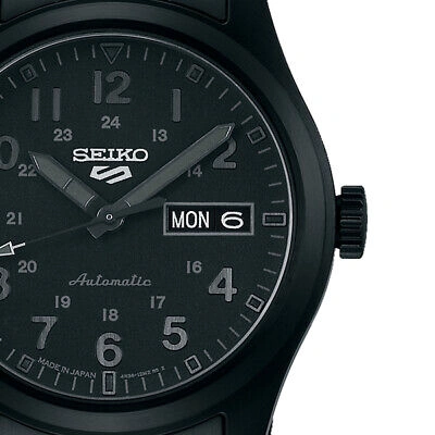 Pre-owned Seiko 5 Sports Field Street Style Sbsa165 Black Men's Watch In Box