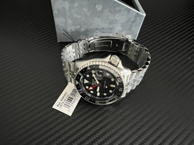 Pre-owned Seiko 5 Sports Skx Sports Style Gmt Black Dial Japan Ssk001-new