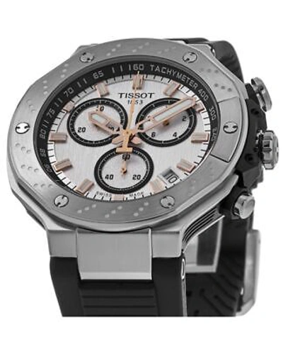 Pre-owned Tissot T-race Chronograph White Dial Men's Watch T141.417.17.011.00