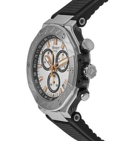 Pre-owned Tissot T-race Chronograph White Dial Men's Watch T141.417.17.011.00
