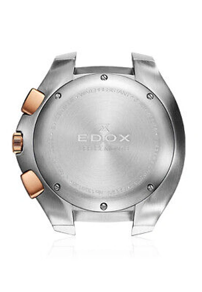 Pre-owned Edox 10239-357r-buir Les Vauberts Chronograph 42mm 3atm