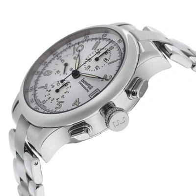 Pre-owned Eberhard & Co . Men's Watch Traversetolo Chronograph White Dial Bracelet 31051.1